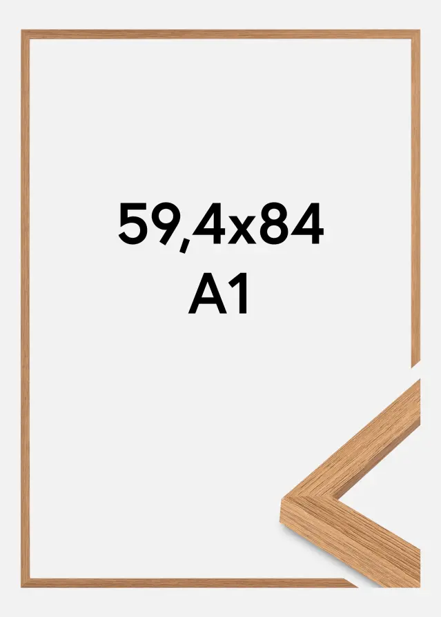 BGA Frame Modern Acrylic Glass Teak 59.4x84cm (A1)