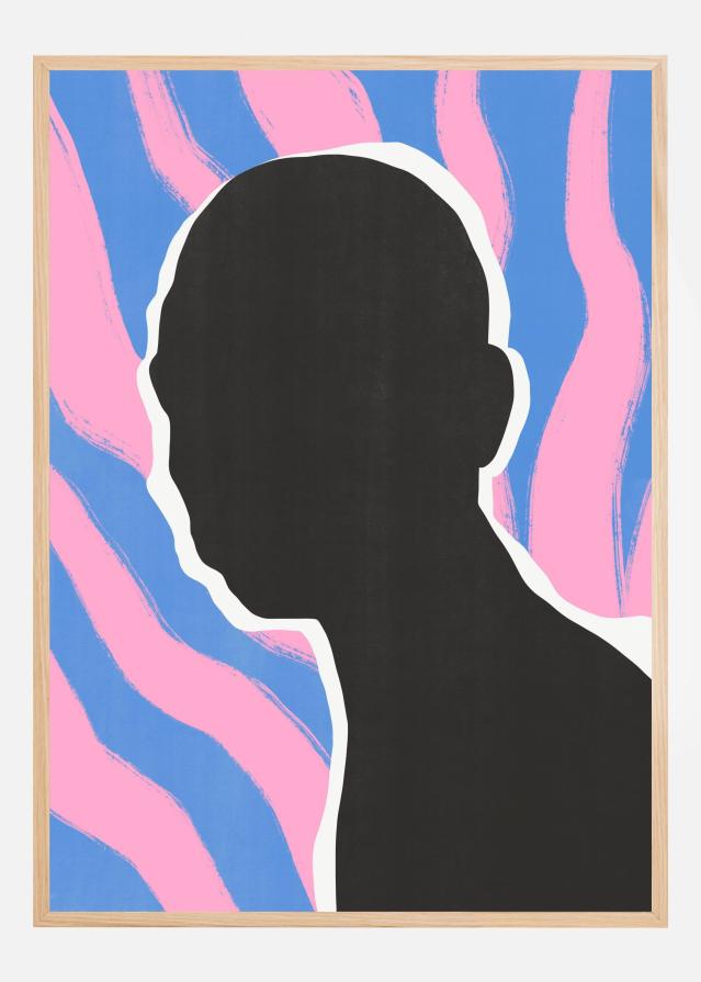 Bildverkstad Anonymous Portrait In Stripes Poster