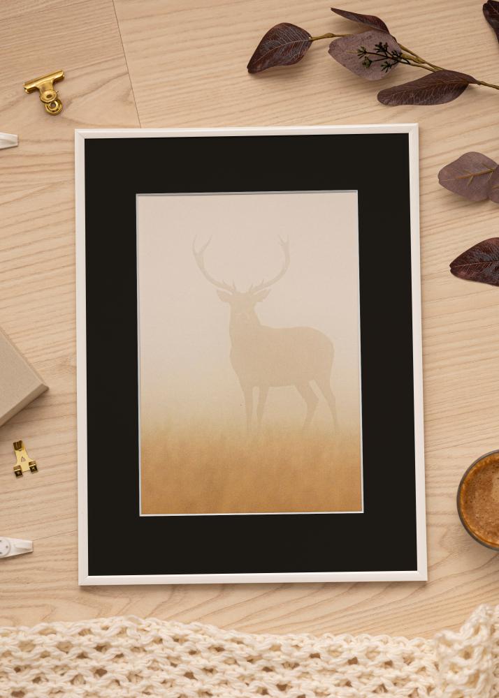 Ram med passepartou Frame New Lifestyle White 40x60 cm - Picture Mount Black 32.9x48.3 cm (A3+)