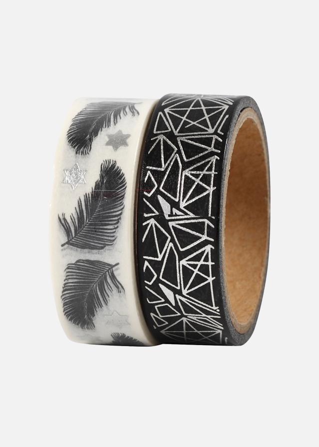 Creativ Company Washi Tape Feathers and Patterns - 15 mm