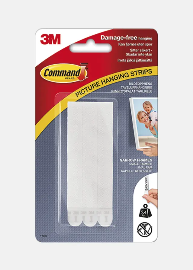 Focus 3M Command Narrow Picture attachment White - 5.4 kg