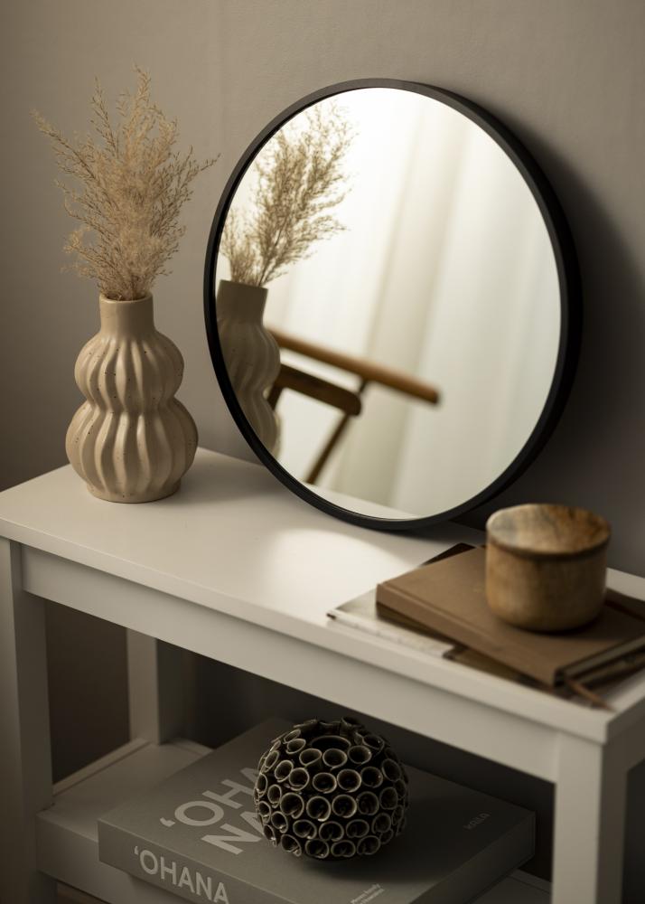 KAILA KAILA Round Mirror - Edge Black 40 cm Ø