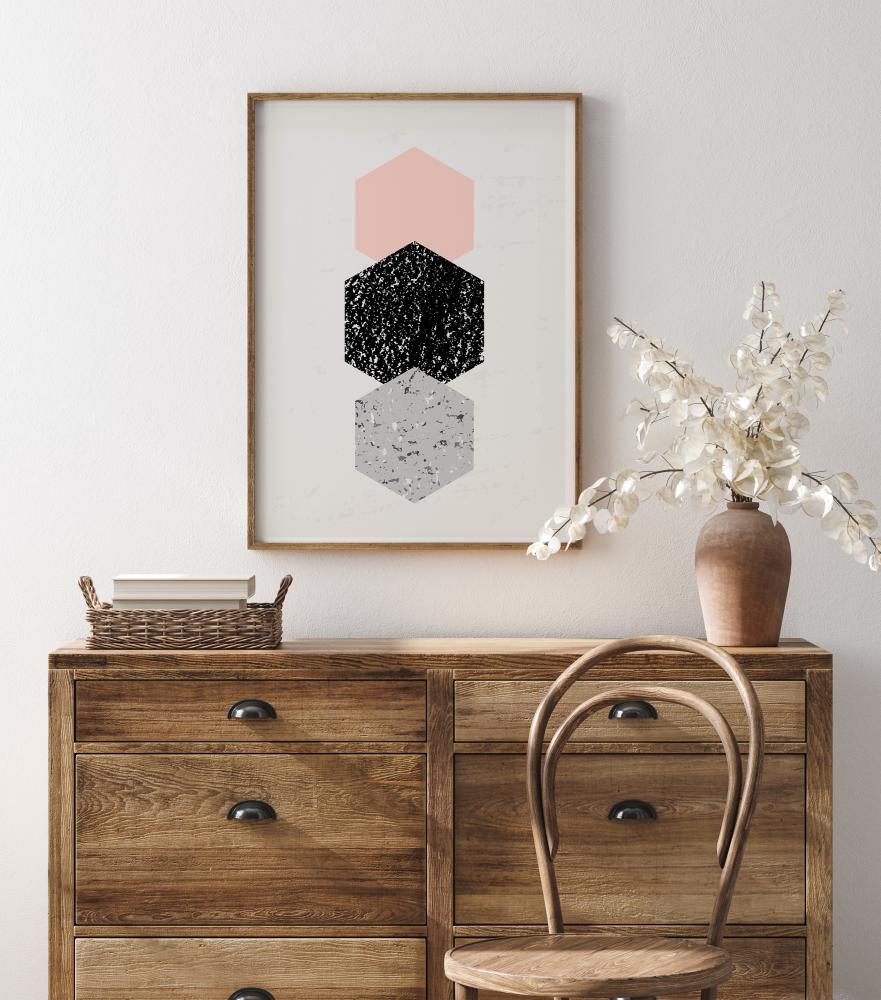 Bildverkstad Abstract Hexagons Poster