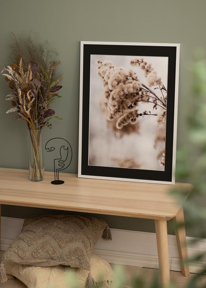 Ram med passepartou Frame Trendy White 40x50 cm - Picture Mount Black 30x40 cm