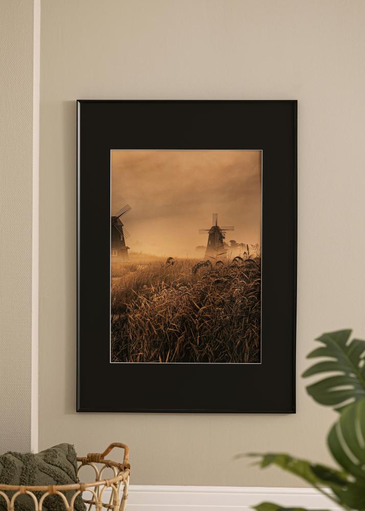 Ram med passepartou Frame Desire Black 40x50 cm - Picture Mount Black 30x40 cm