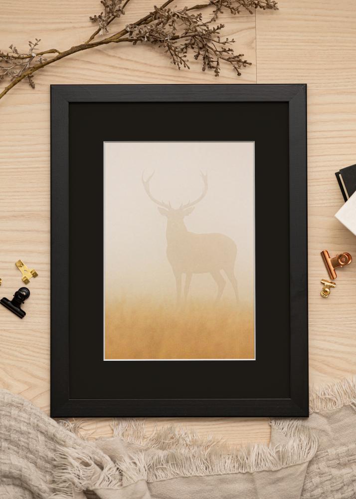 Ram med passepartou Frame Trendline Black 40x60 cm - Picture Mount Black 30x50 cm