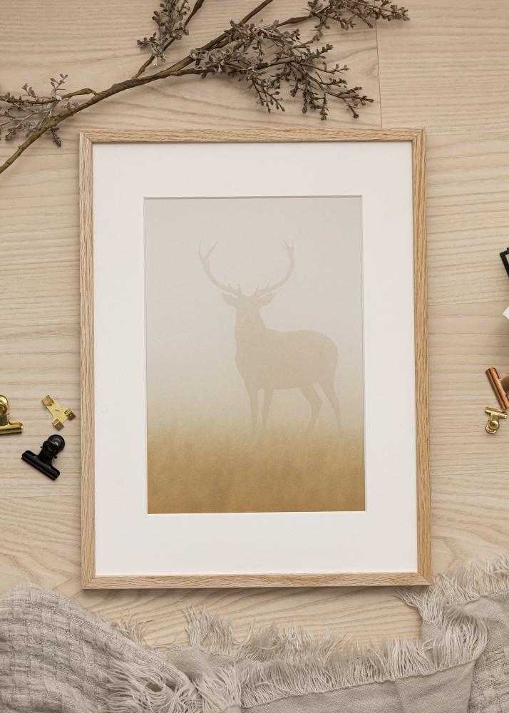 Ram med passepartou Frame Oslo Oak 70x70 cm - Picture Mount White 60x60 cm