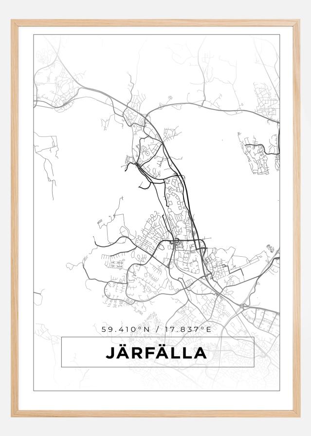 Bildverkstad Map - Järfälla - White Poster