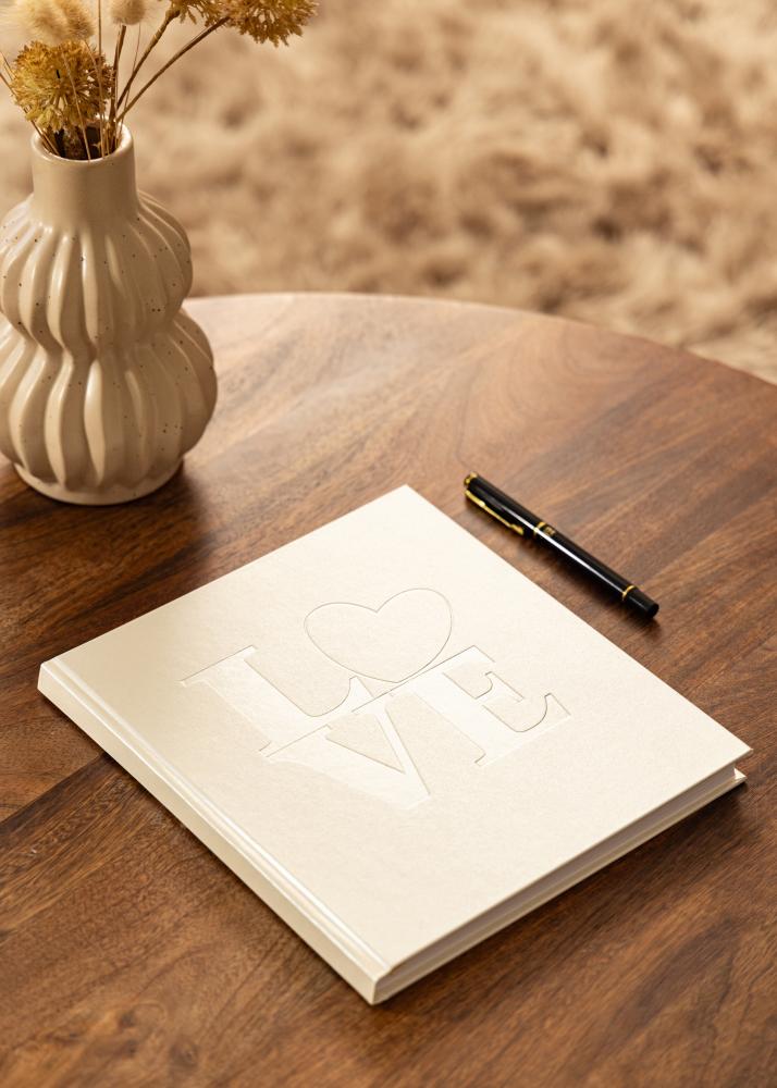 Goldbuch White Love Guestbook - 23x25 cm (176 White pages / 88 sheets)