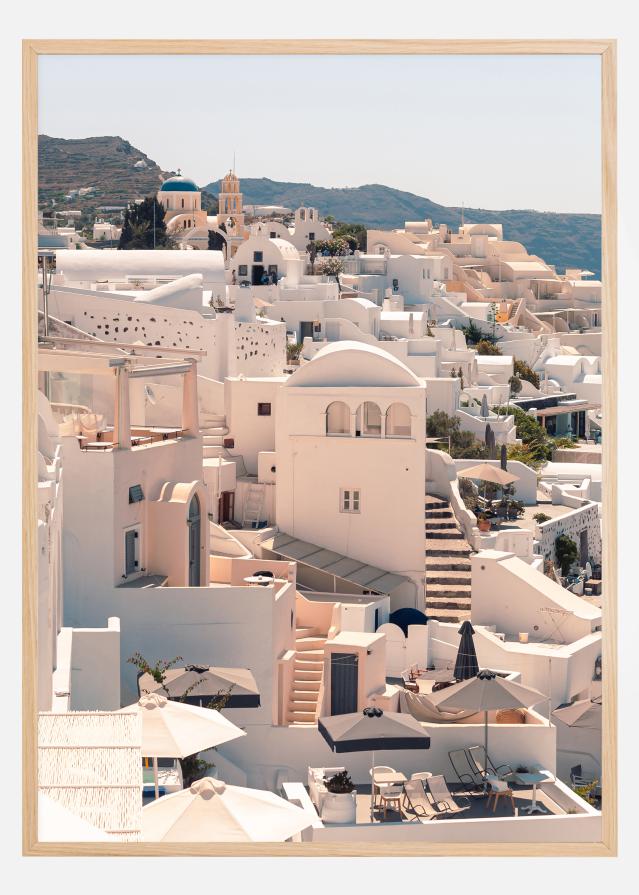 Bildverkstad Santorini Village Poster