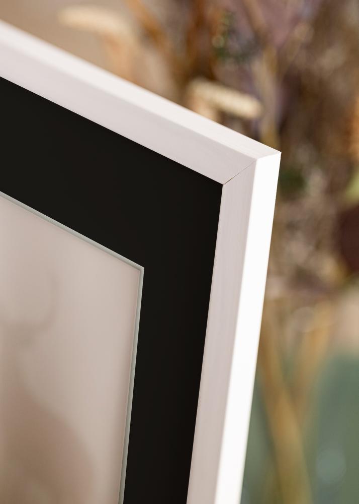 Ram med passepartou Frame Stilren White 40x40 cm - Picture Mount Black 30x30 cm