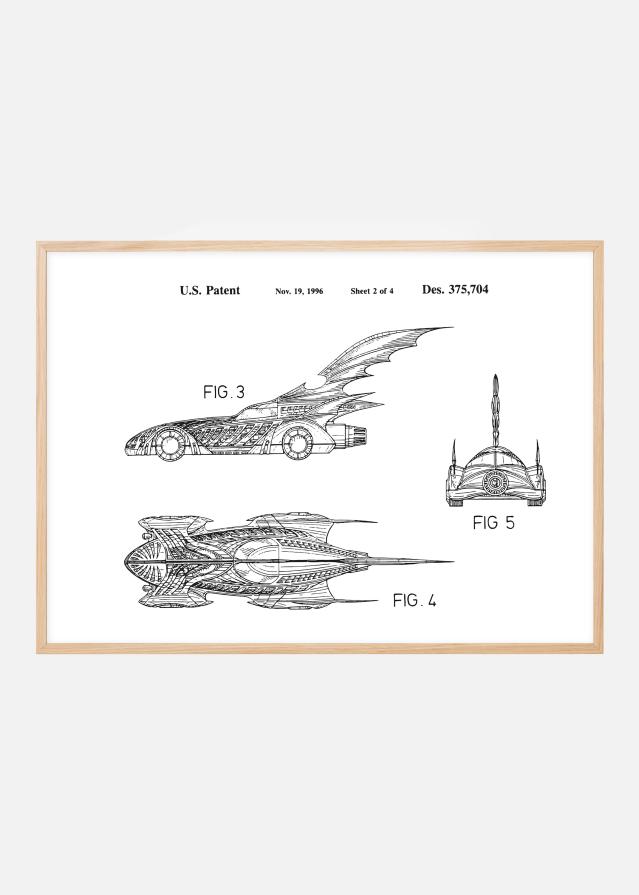 Bildverkstad Patent drawing - Batman - Batmobile 1996 II Poster