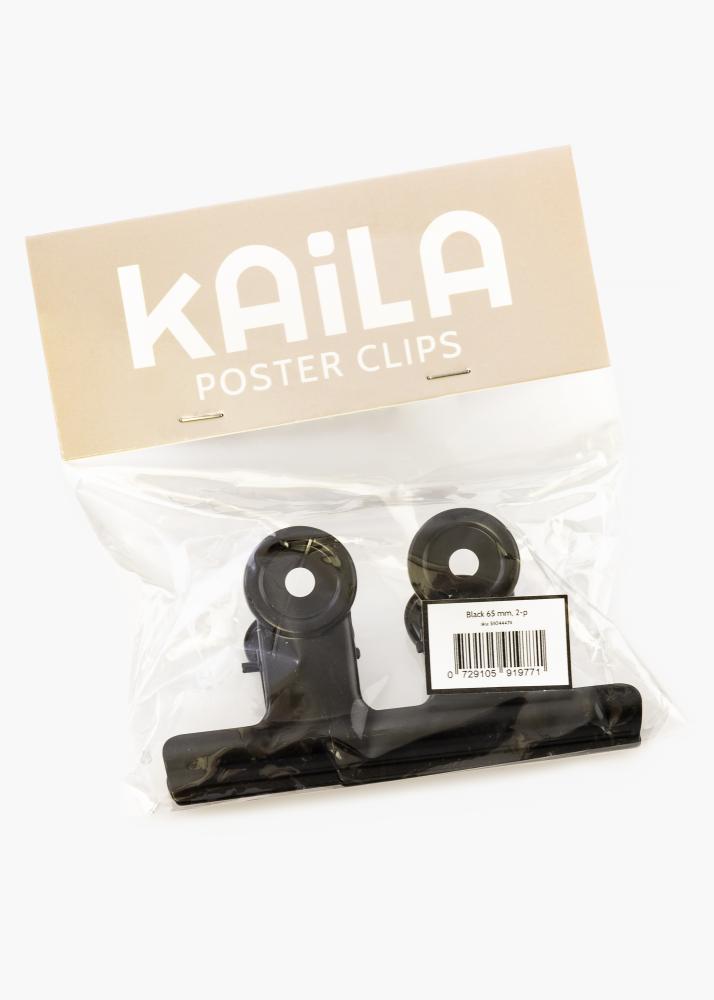 KAILA KAILA Poster Clip Black 65 mm - 2-p