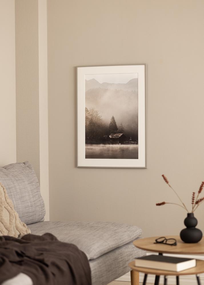 Ram med passepartou Frame New Lifestyle Earth Grey 20x30 cm - Picture Mount White 15x22 cm