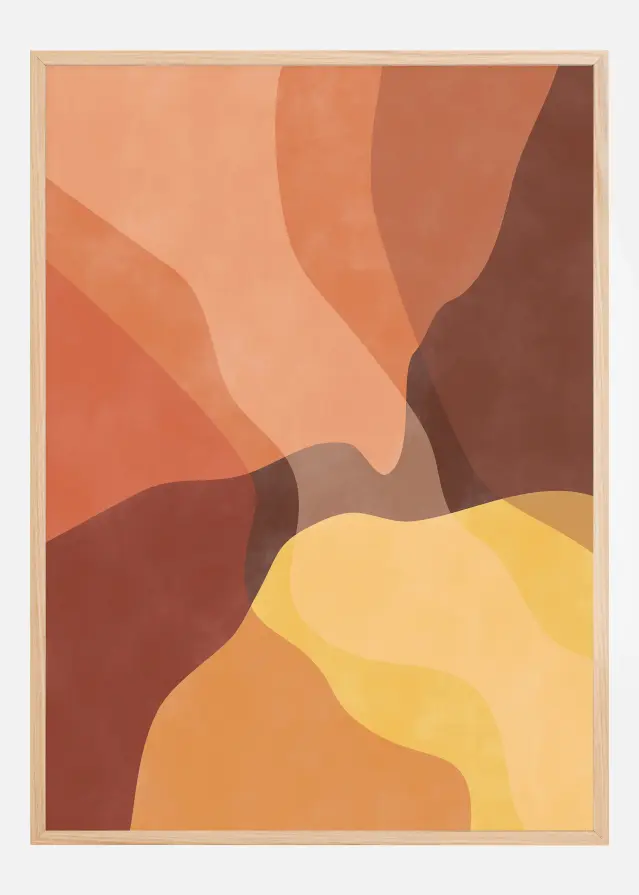 Bildverkstad Abstract yellow and orange Poster