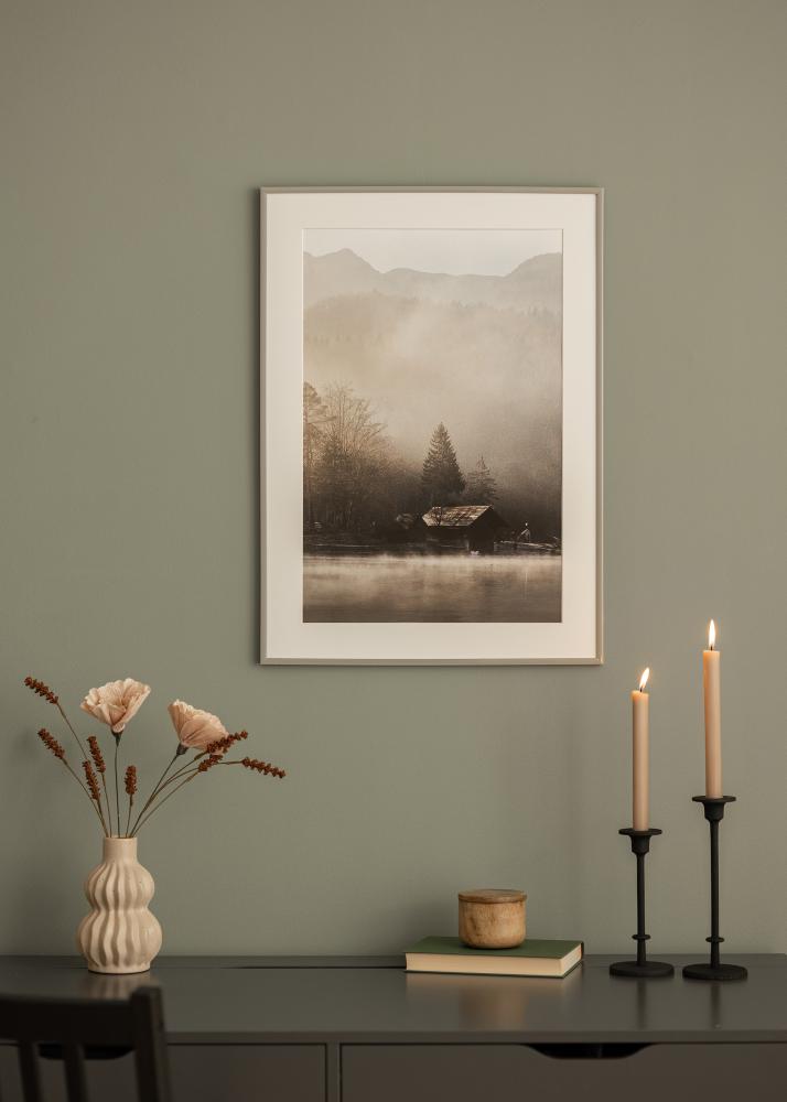 Ram med passepartou Frame New Lifestyle Earth Grey 60x80 cm - Picture Mount White 50x70 cm