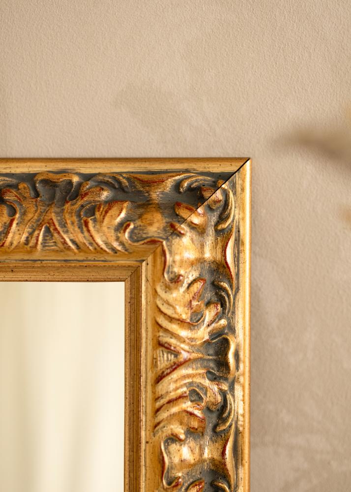 Ramverkstad Mirror Odin Gold/Red - Custom measurements