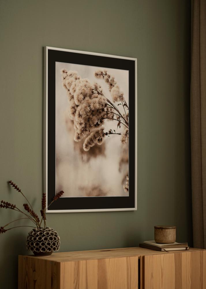 Ram med passepartou Frame Victoria White 50x70 cm - Picture Mount Black 40x60 cm