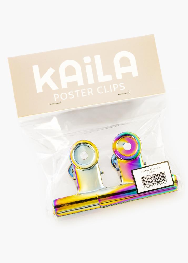 KAILA KAILA Poster Clip Rainbow 65 mm - 2-p