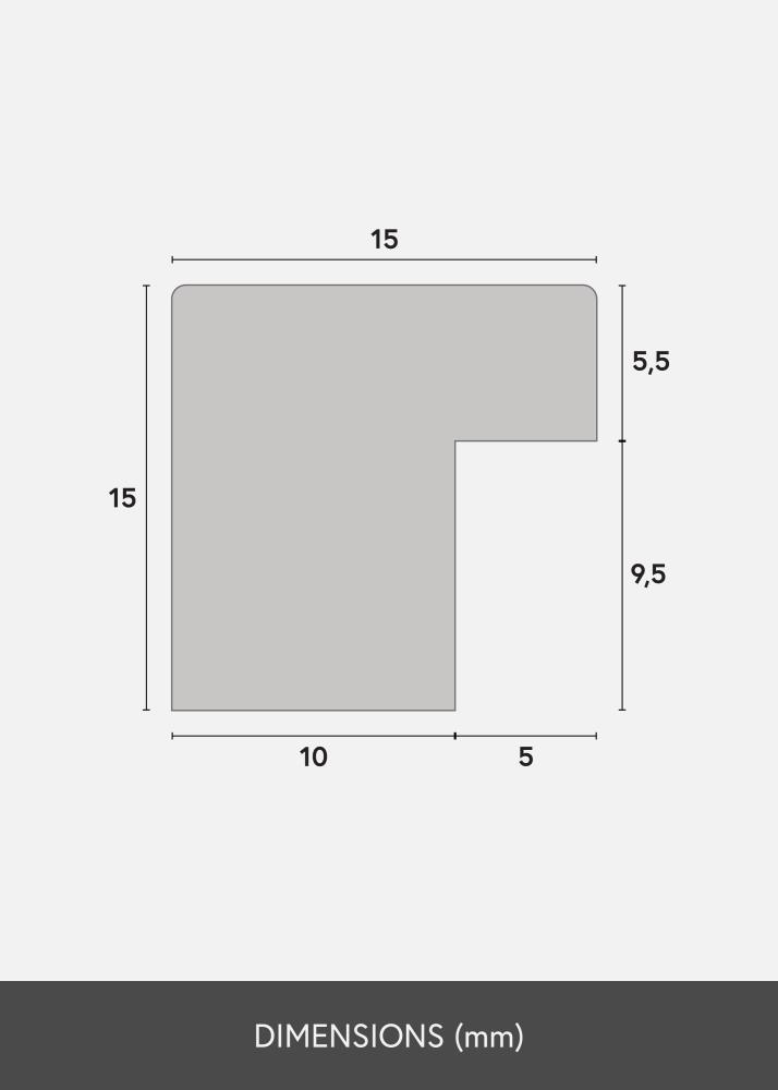 Ram med passepartou Frame Trendy Oak 30x30 cm - Picture Mount White 8x8 inches