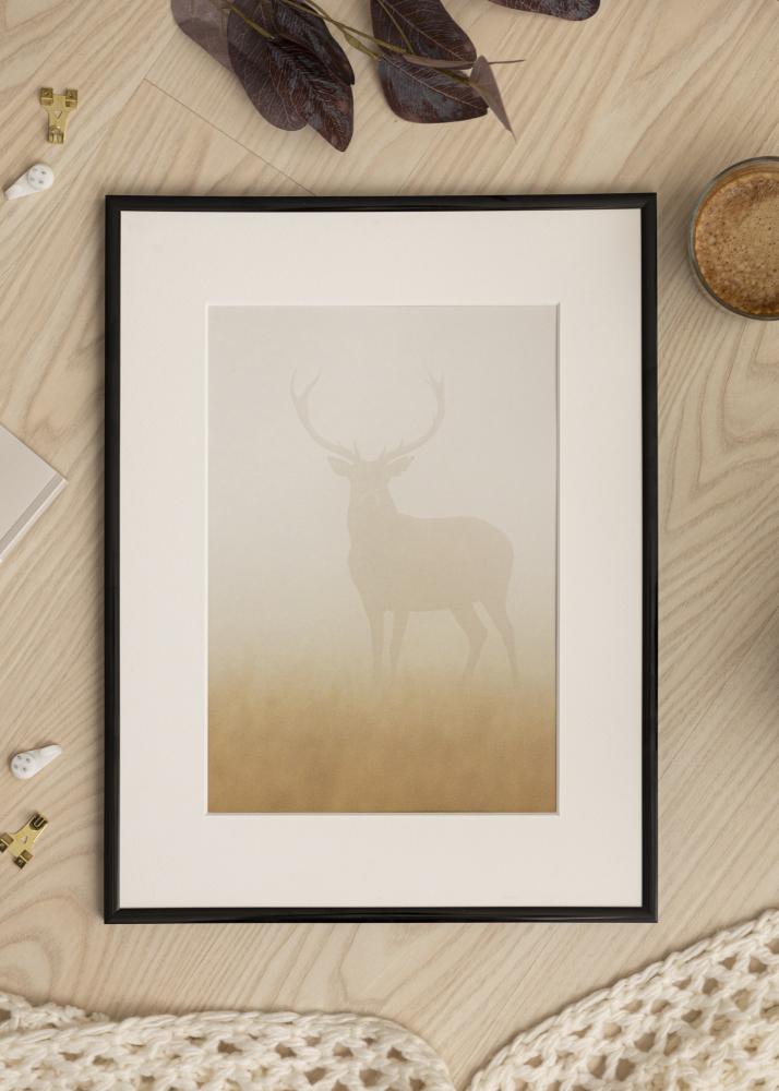 Ram med passepartou Frame New Lifestyle Black 20x30 cm - Picture Mount White 15x22 cm