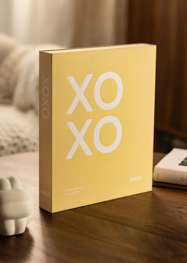 KAILA KAILA XOXO Yellow - Coffee Table Photo Album (60 Black Pages)