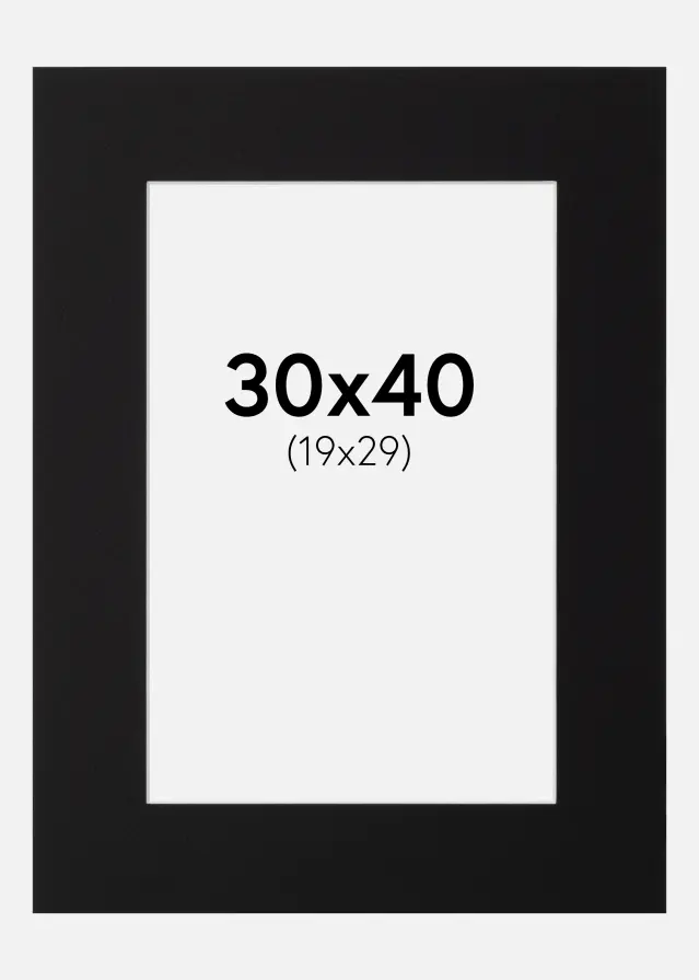 Artlink Mount Black Standard (White Core) 30x40 cm (19x29)