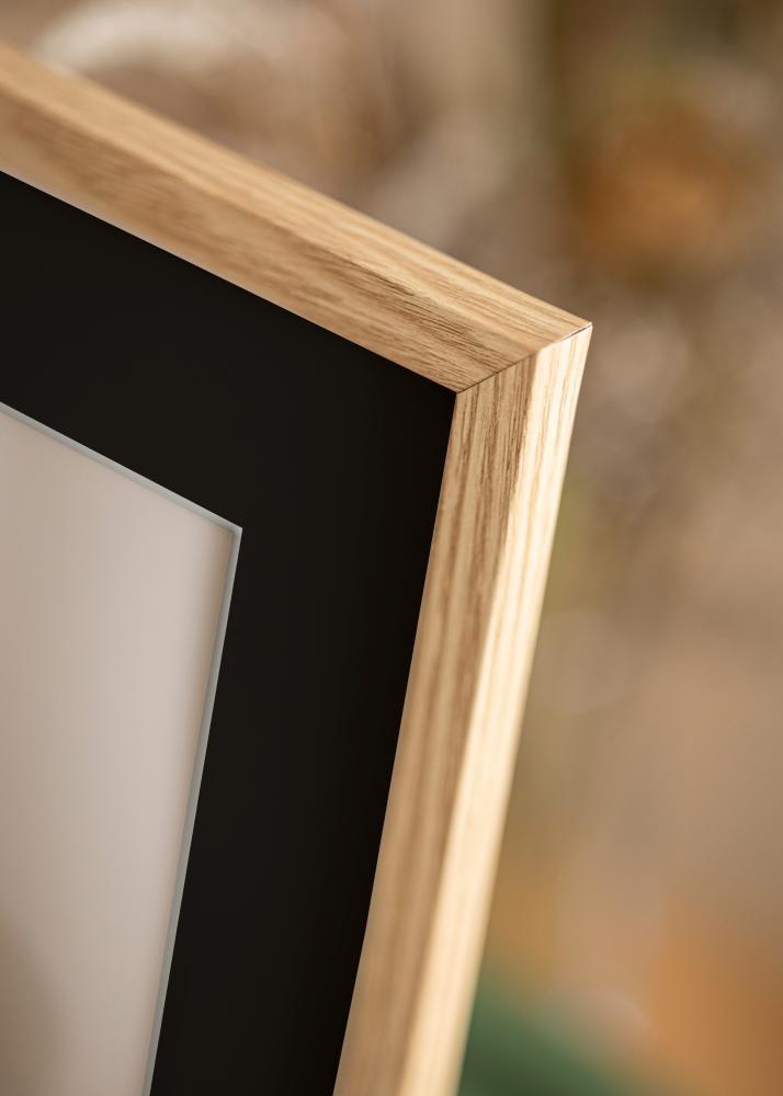 Ram med passepartou Frame Trendy Oak 30x40 cm - Picture Mount Black 20x28 cm