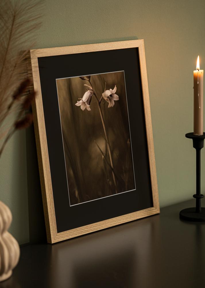 Ram med passepartou Frame Selection Oak 60x60 cm - Picture Mount Black 50x50 cm