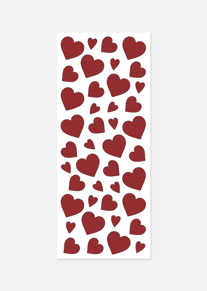 Creativ Company Glitter Stickers Red Hearts 2-Pack