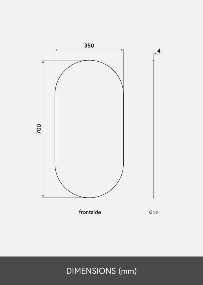 KAILA KAILA Mirror Oval 35x70 cm