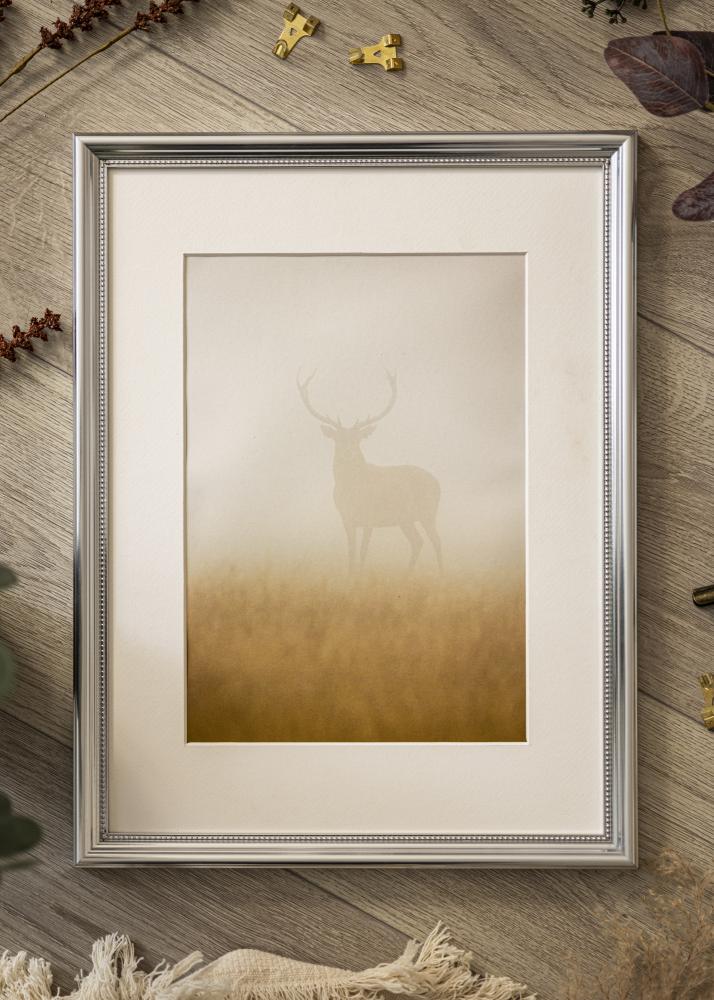 Ram med passepartou Frame Gala Silver 70x100 cm - Picture Mount White 60x90 cm