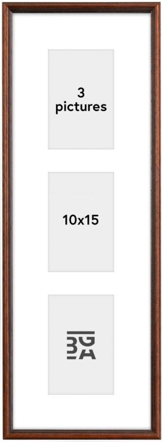 Galleri 1 Horndal Collage Frame I Walnut - 3 Pictures (10x15 cm)