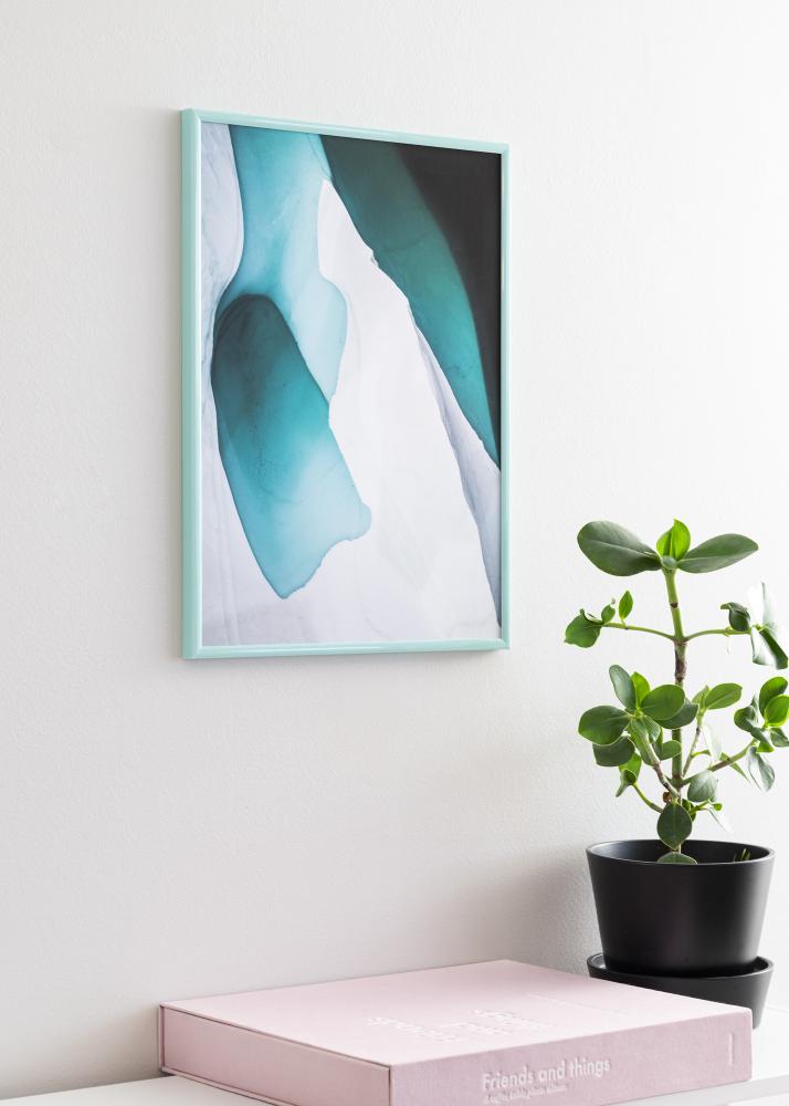 Ram med passepartou Frame New Lifestyle Turquoise 40x50 cm - Picture Mount White 30x40 cm