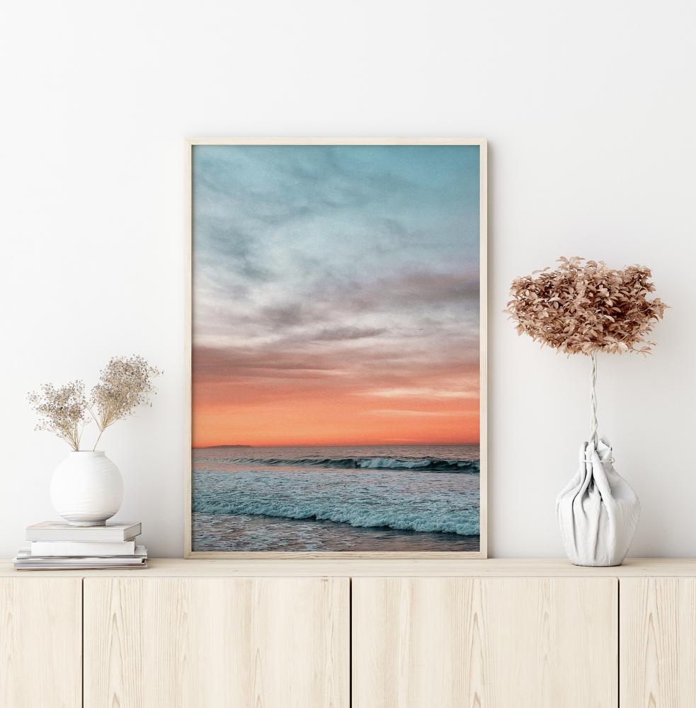 Bildverkstad Waves Under Sunset Poster