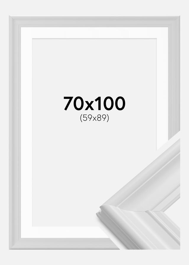 Ram med passepartou Frame Mora Premium White 70x100 cm - Picture Mount White 60x90 cm