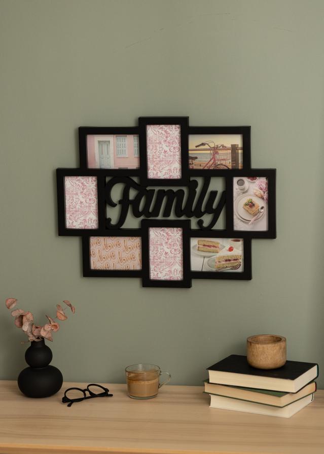 BGA Family Collage Frame Black - 8 Pictures