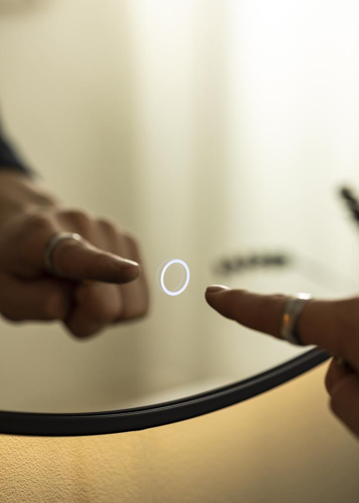 KAILA KAILA Mirror Circle LED Black 80 cm Ø