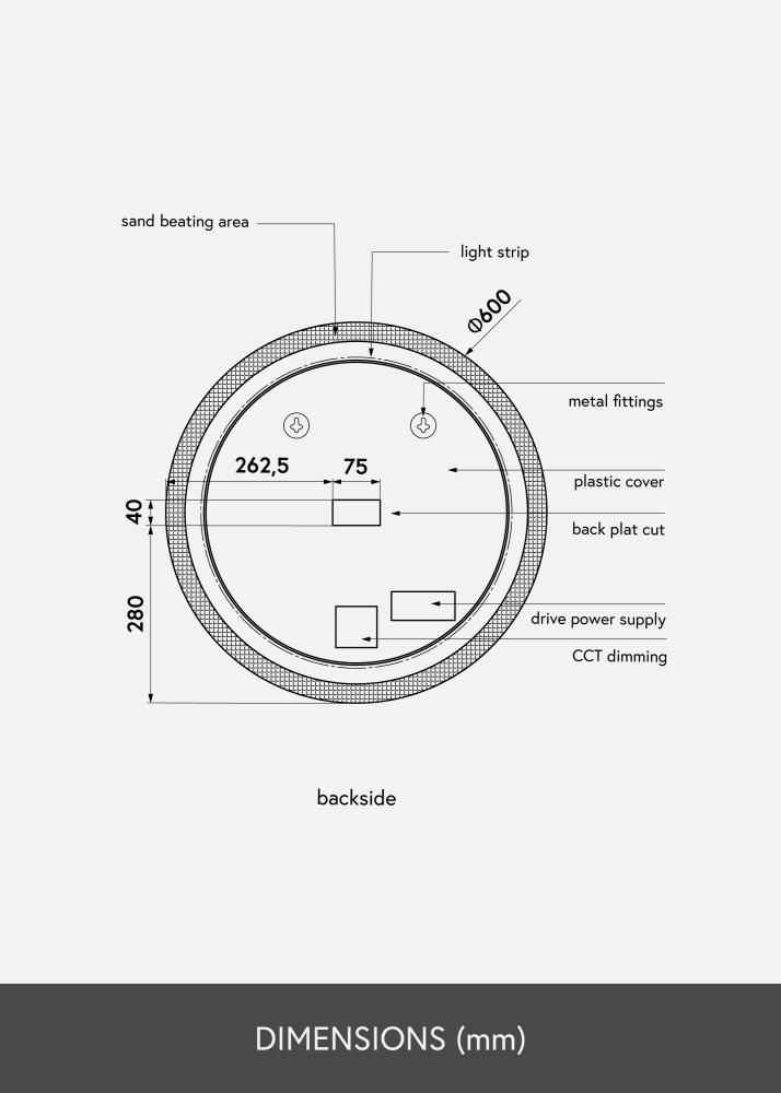 KAILA KAILA Mirror Circular LED 60 cm Ø