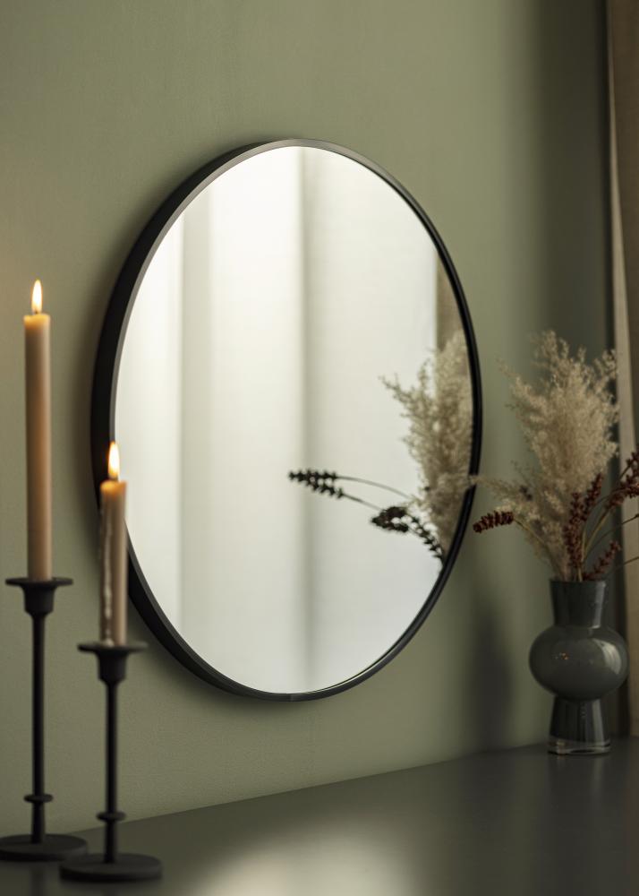 House Nordic Mirror Madrid Black 60 cm Ø