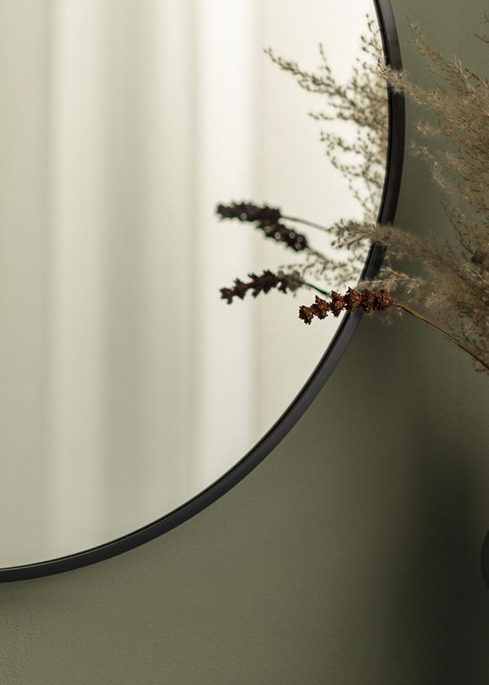 House Nordic Mirror Madrid Black 60 cm Ø