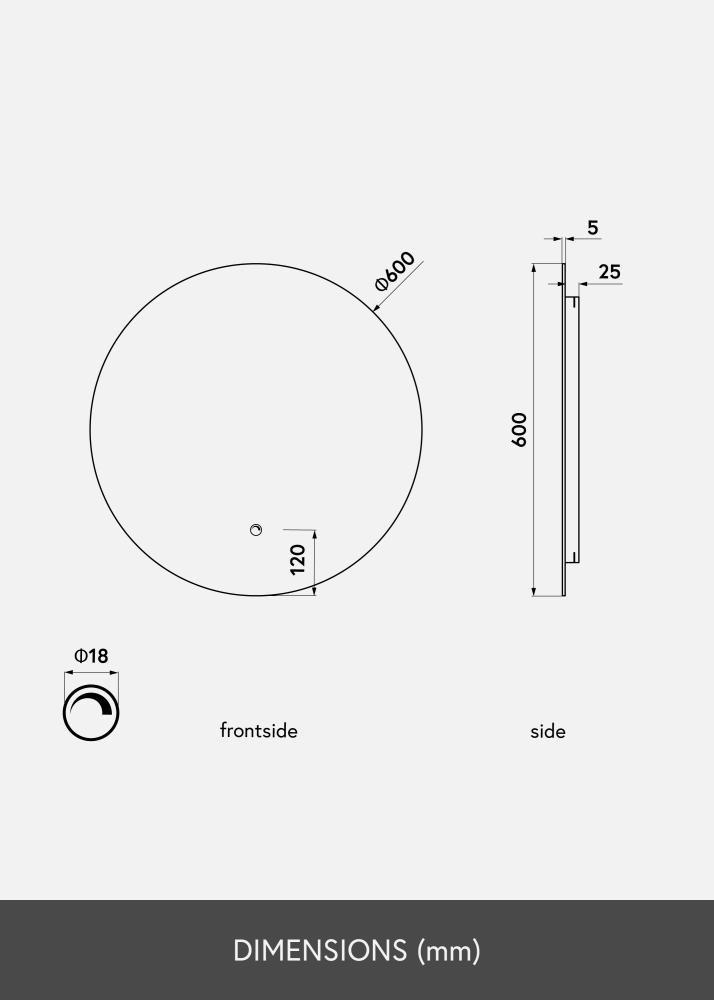 KAILA KAILA Mirror LED 60 cm Ø