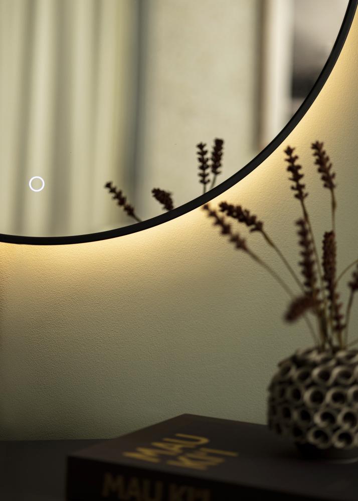 KAILA KAILA Mirror Circle LED Black 80 cm Ø