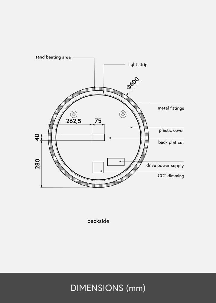 KAILA KAILA Mirror Frost LED 60 cm Ø