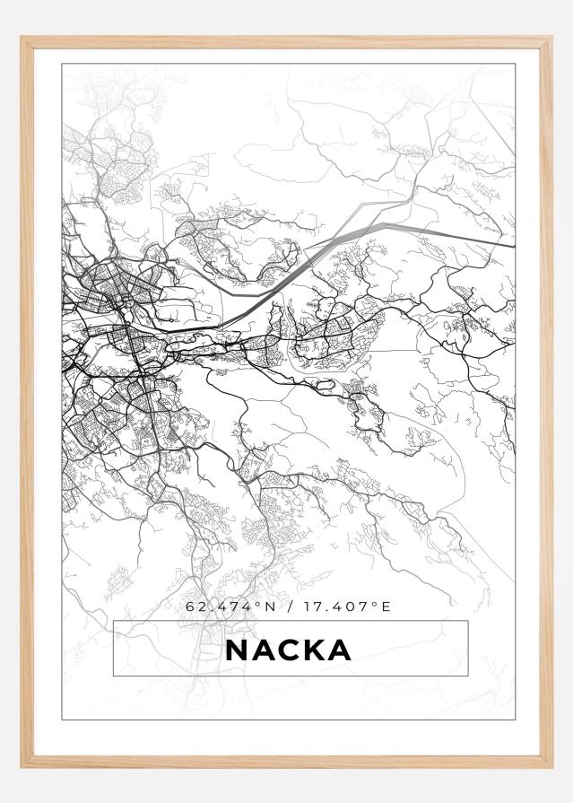 Bildverkstad Map - Nacka - White Poster