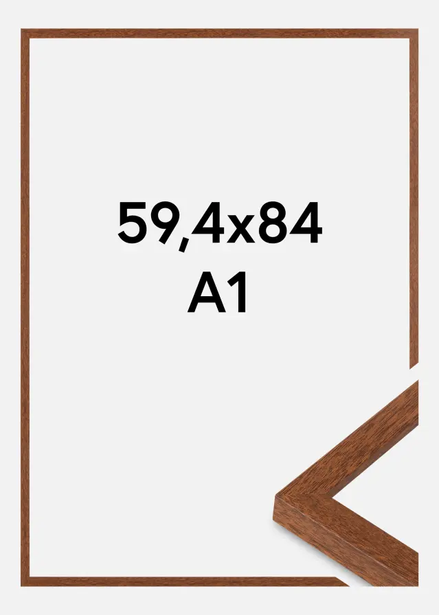 BGA Frame Modern Acrylic Glass Warm Brown 59.4x84cm (A1)