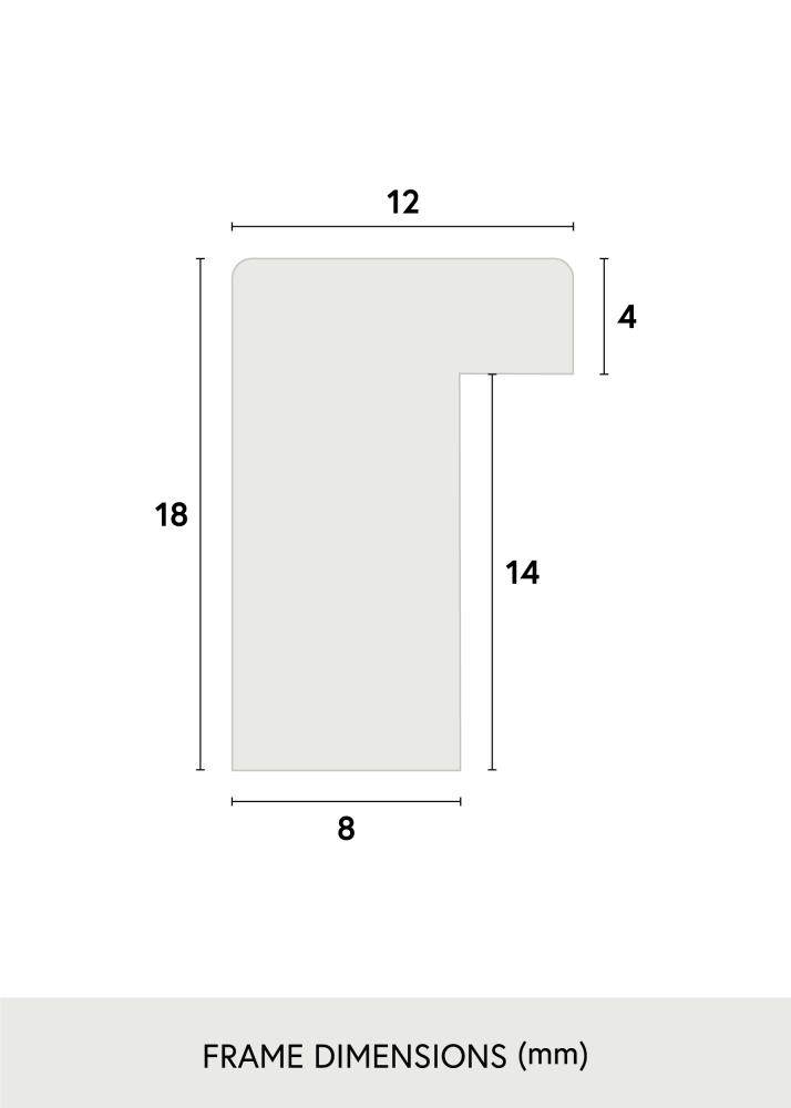 Ram med passepartou Frame Oslo Black 70x70 cm - Picture Mount White 60x60 cm