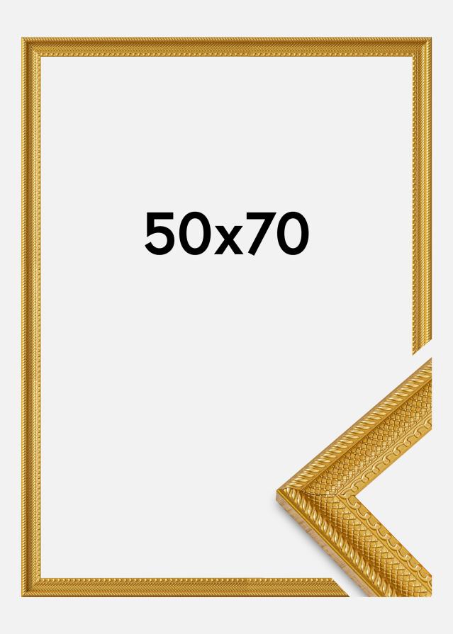 BGA Frame Lattice Acrylic Glass Gold 50x70 cm