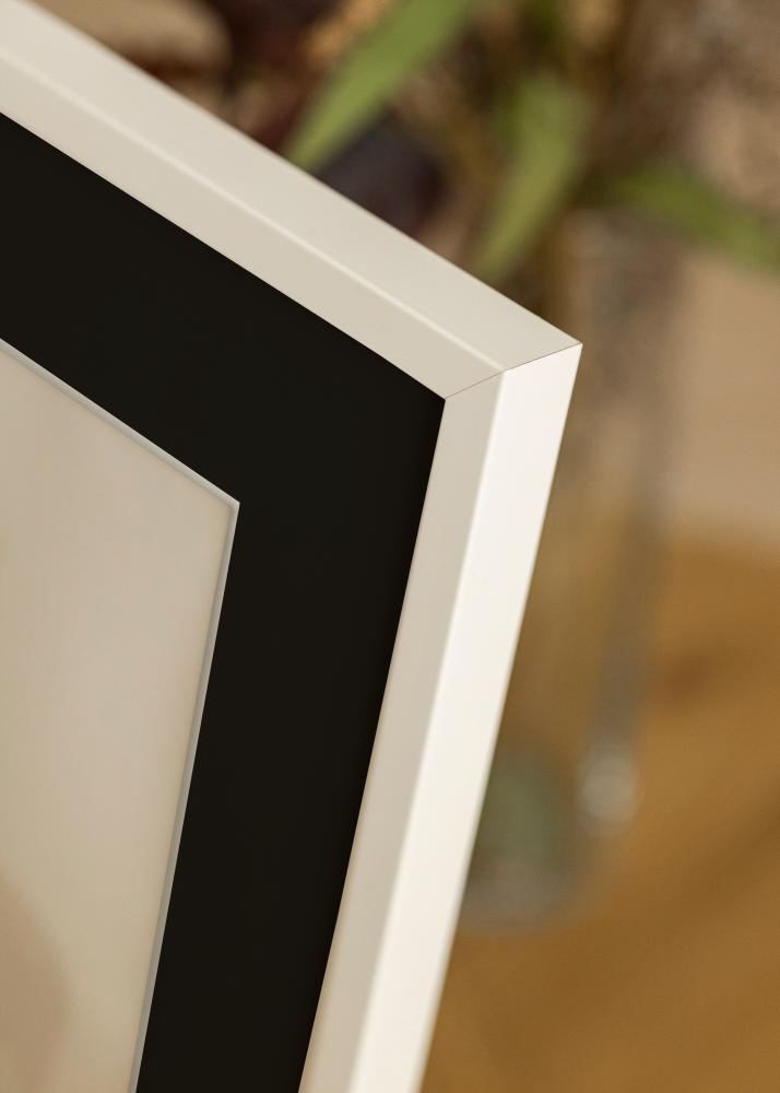 Ram med passepartou Frame E-Line White 70x100 cm - Picture Mount Black 61x91.5 cm