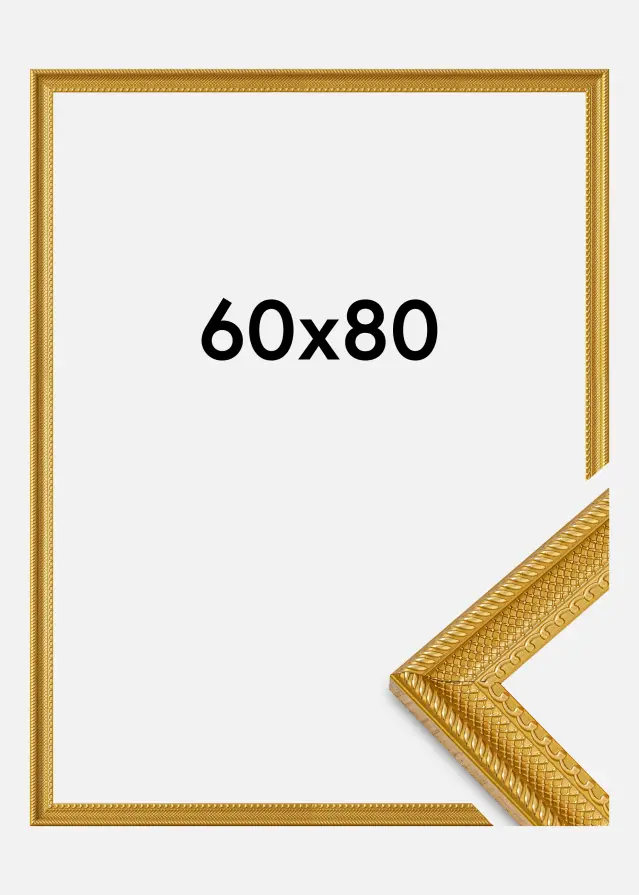 BGA Frame Lattice Acrylic Glass Gold 60x80 cm